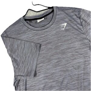 Gymshark Shirt Mens Large Gray Short Sleeve Veer T Shirt‎ Athleisure Gym Fitness